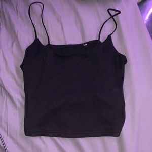 Black cropped tank- PACSUN